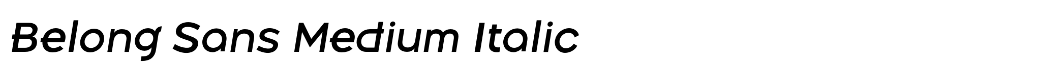 Belong Sans Medium Italic image